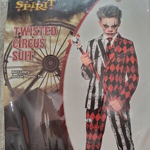Spirit Halloween Twisted Circus Suit - Red and Black Diamond